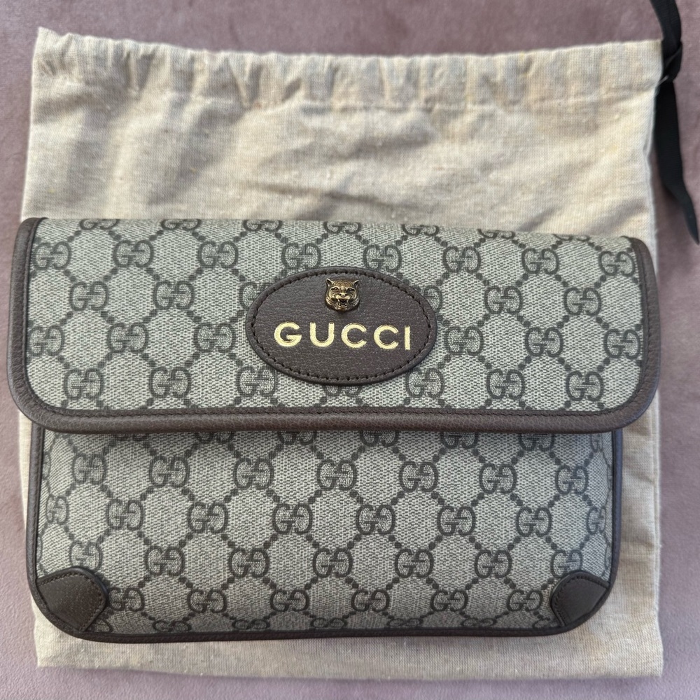 Gucci Brown GG Supreme Canvas Neo Vintage Belt Bag